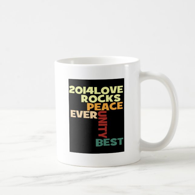 2014 Love Rocks Peace Art Print Coffee Mug (Right)