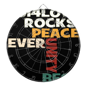 2014 Love Rocks Peace Art Print Dartboard