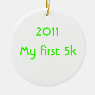 2014 My First 5k Ceramic Tree Decoration