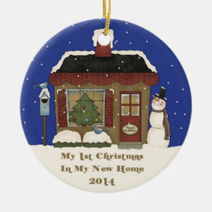 2014 My New Home Christmas Ceramic Tree Decoration