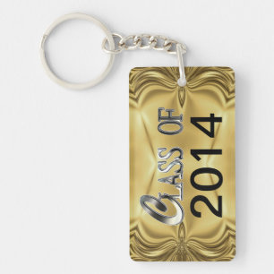 2014 Or Any Year & Name Silver Gold Class Keychain