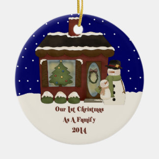 2014 Our 1st Christmas As A Family Ceramic Tree Decoration