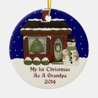 2014 Our 1st Christmas As A Grandpa Ceramic Tree Decoration
