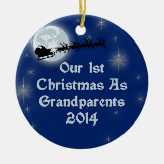 2014 Our 1st Christmas As Grandparents Ceramic Tree Decoration