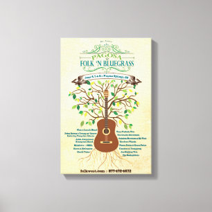 2014 Pagosa Folk 'N Bluegrass Poster Canvas Print