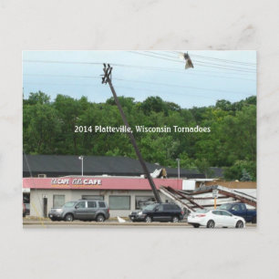 2014 Platteville, Tornadoes Memorabilia Postcard
