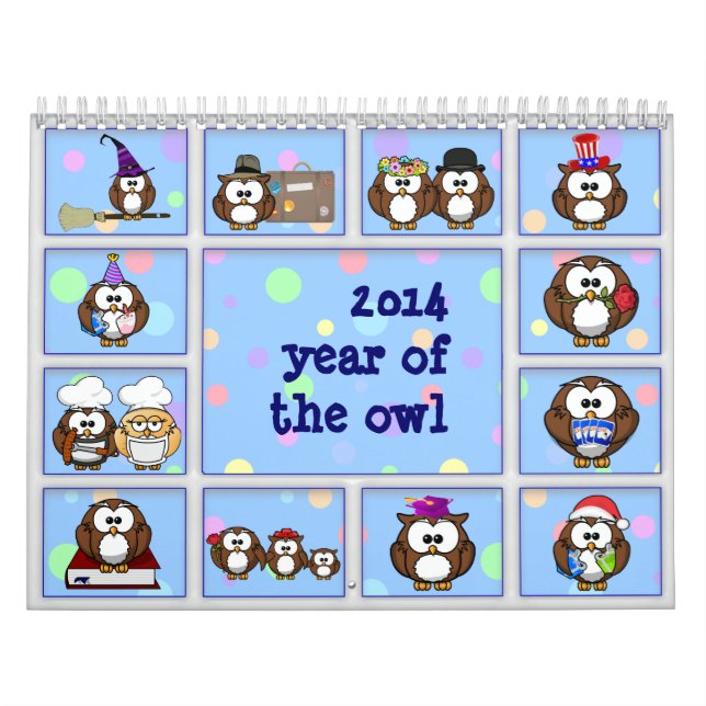 2014 year of the owl calendar (Cover)