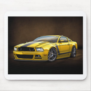 2014 Yellow Boss 302 Mouse Mat
