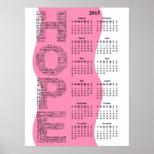 2015: A Year of Hope Yearly Wall Calendar Poster