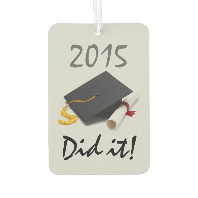 2015 and Did It Car Air Freshener (Back)