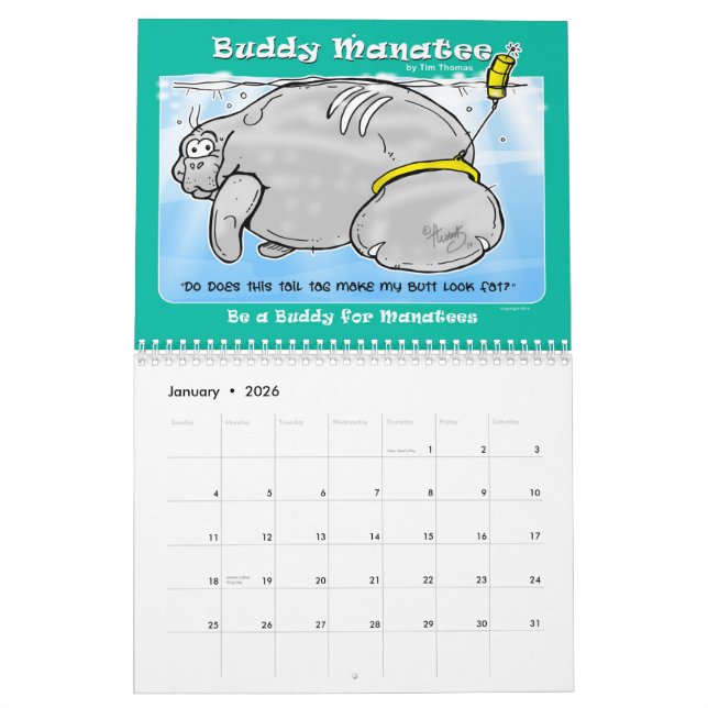 2015 Be a Buddy for Manatees Buddy Manatee Calendar (Jan 2026)