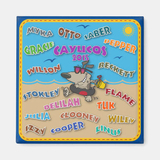 2015 Beach Names Magnet