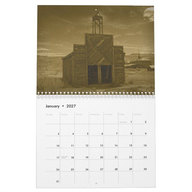 2015 Bodie Ghost Town Calendar (Jan 2027)