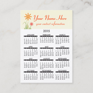 2015 Business Card Calendar ABC Landscaping