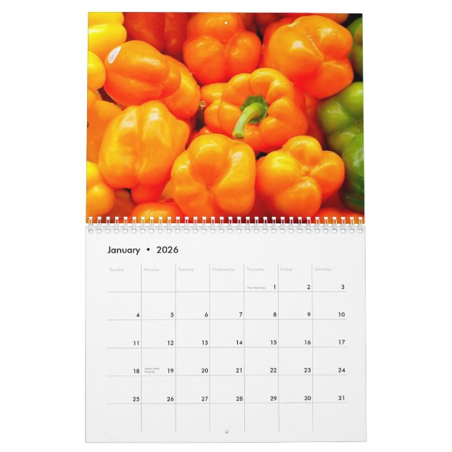 2015 Calendar - Fruit and Veggies (Jan 2026)