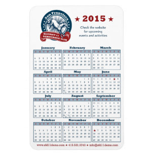 2015 Calendar Magnet