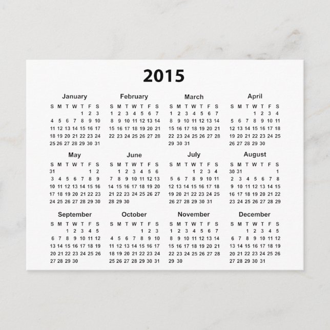 2015 Calendar Postcard (Front)