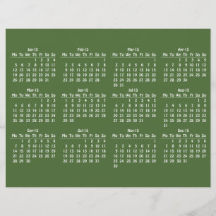 2015 calendar template flyer