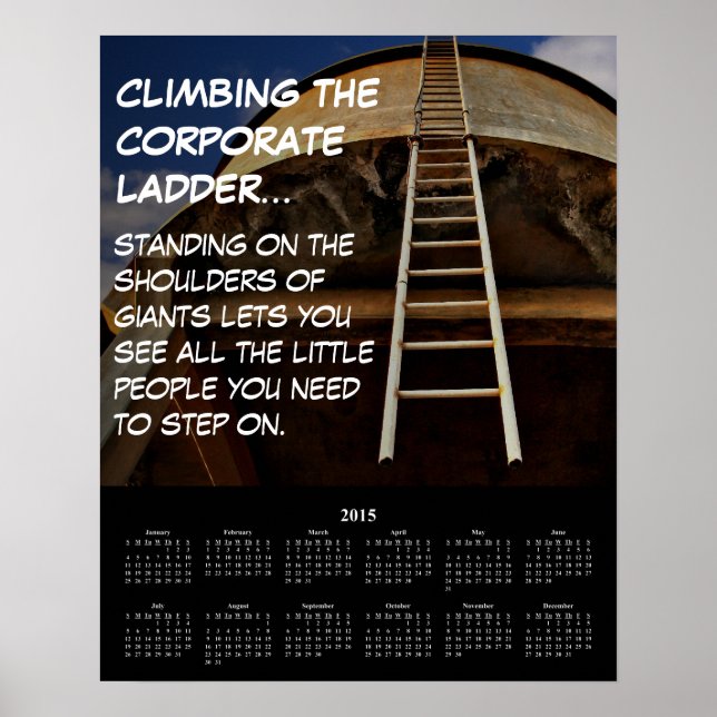 2015 Demotivational Calendar Corporate Ladder Poster (Front)