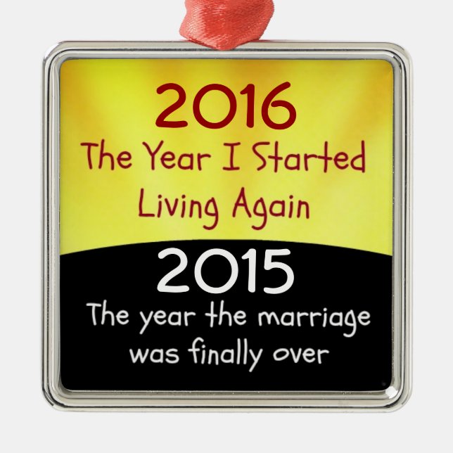 2015 Divorce Celebration Metal Tree Decoration (Front)