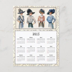 2015 Edwardian Fashion Calendar Postcard