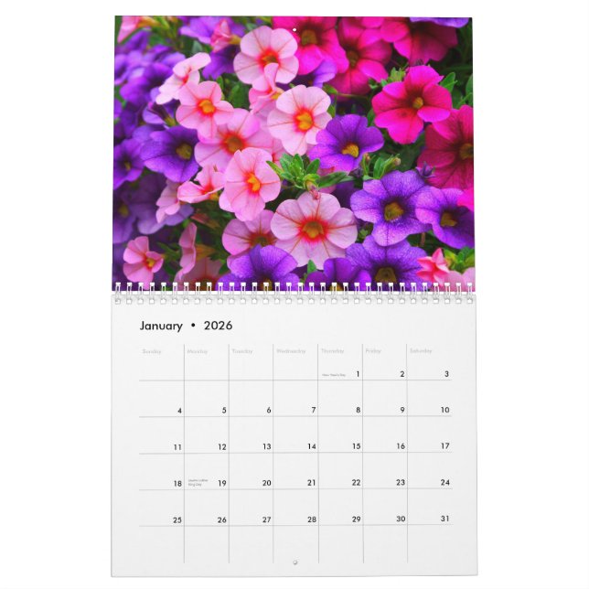 2015 Flowers Calendar (Jan 2026)