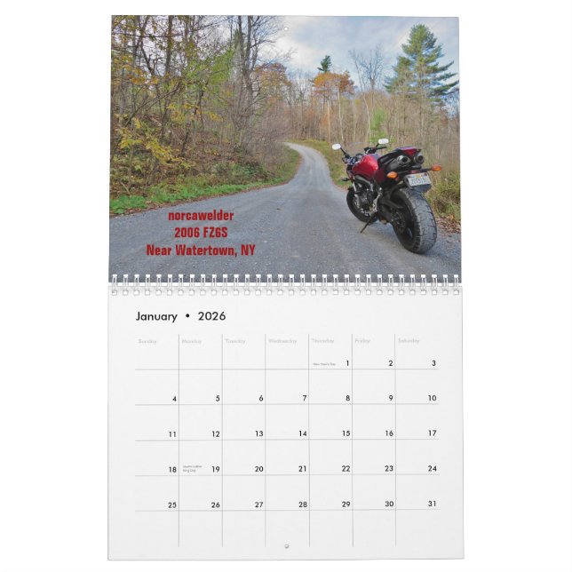 2015 FZ6 Calendar (Jan 2026)
