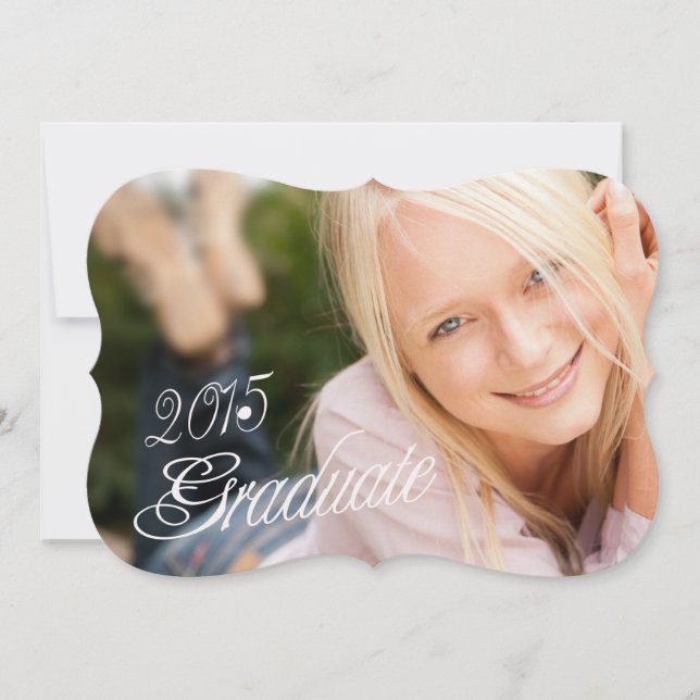 2015 Grad Girly Photo Graduation Party Invitation (Front)