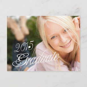 2015 Grad Girly Photo Graduation Party Invitation