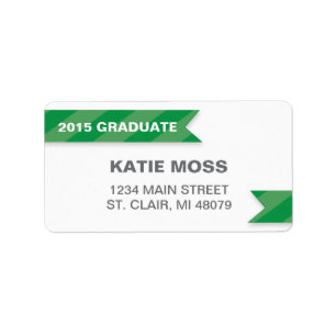 2015 Graduation Address Label    Green