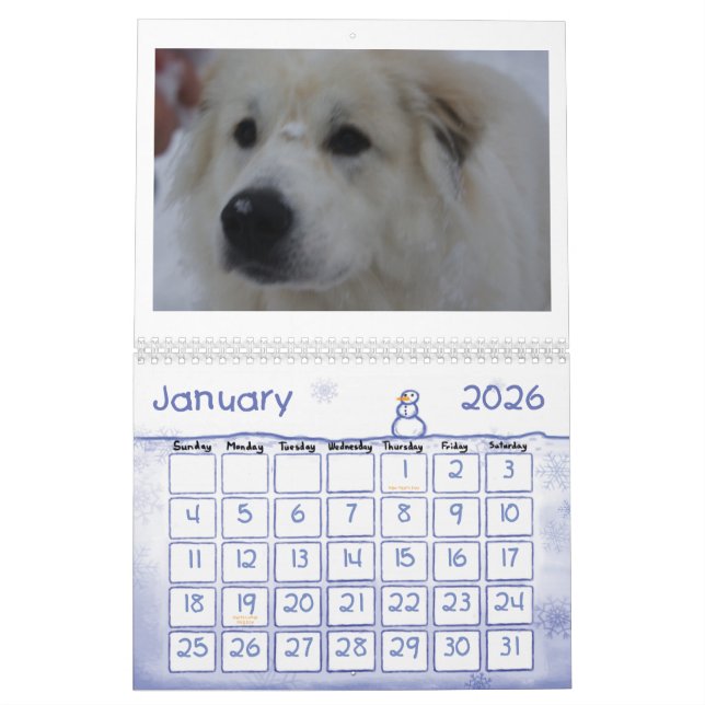 2015 Great Pyrenees Calendar (Jan 2026)