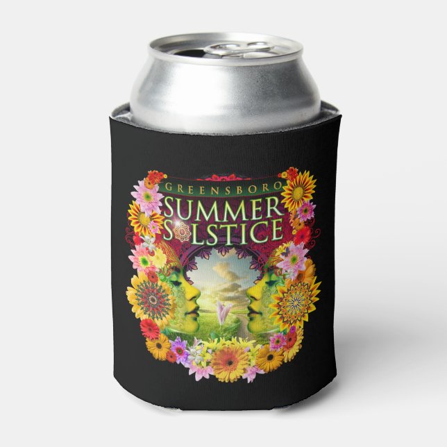 2015 Greensboro Summer Solstice Festival Keepsake Can Cooler (Can Front)