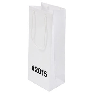 2015 Hashtag 10 Birthday Anniversary Wine Gift Bag