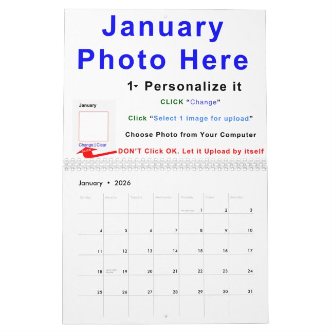 2015 Make Your Own Calendar Online, INSTRUCTIONS (Jan 2026)