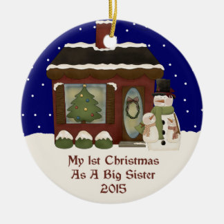 2015 My 1st Christmas As A Big Sister Ceramic Tree Decoration