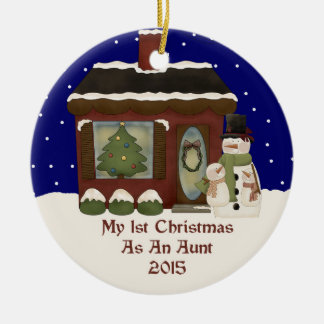 2015 My 1st Christmas As An Aunt Ceramic Tree Decoration