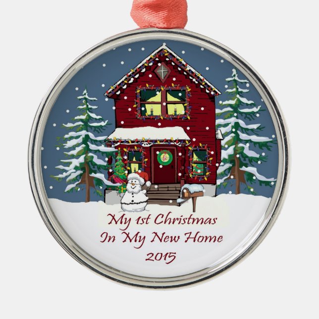 2015 My first Christmas in my new home Metal Tree Decoration (Front)