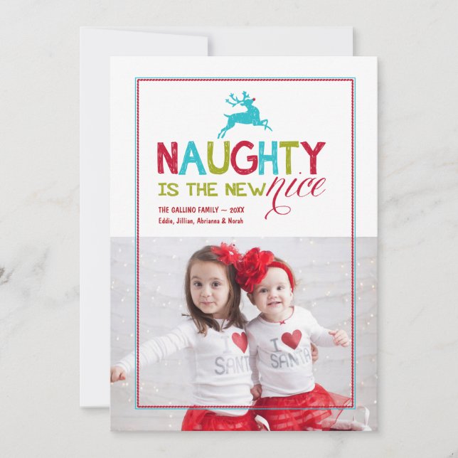 2015 Naughty is the New Nice | Holiday Photo (Front)
