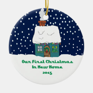 2015 New Home Christmas Cottage Ceramic Tree Decoration