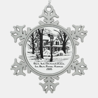 2015 New Home Our 1st Christmas Snowflake Pewter Christmas Ornament
