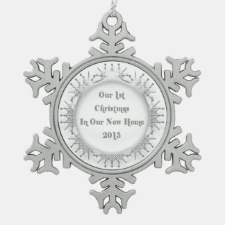 2015 New Home Our 1st Christmas Snowflake Snowflake Pewter Christmas Ornament