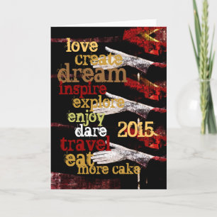2015 new year motivational resolutions holiday card