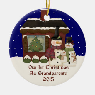 2015 Our 1st Christmas As Grandparents Ceramic Tree Decoration