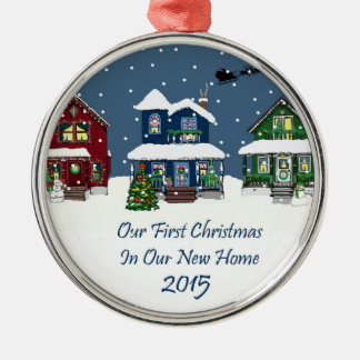 2015 Our first Christmas in our new home Metal Tree Decoration