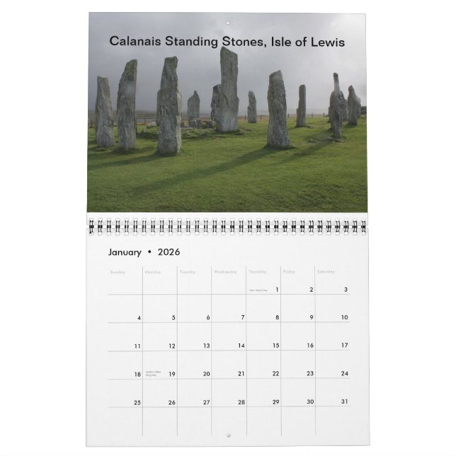 2015 Scotland and Ireland Calendar (Jan 2026)