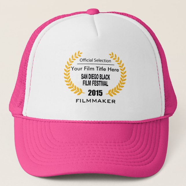 2015 SDBFF Filmmaker Hat Pink (Front)