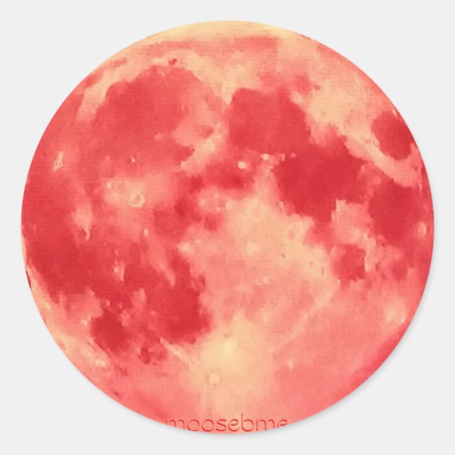 2015 Super Moon Classic Round Sticker (Front)