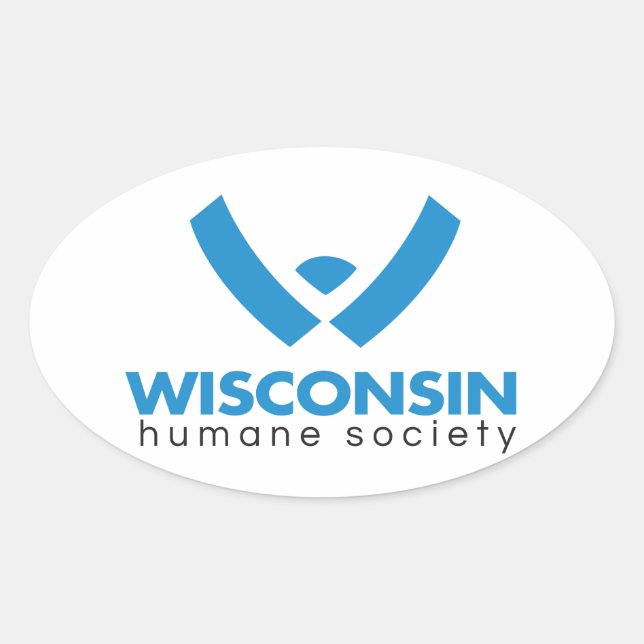 2015 Wisconsin Humane Society Logo Oval Sticker (Front)