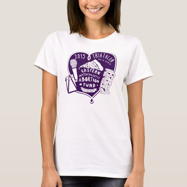 2015 Women's Triathlon T - purple T-Shirt (Front)