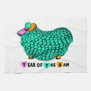 2015 Year of the Ram Sheep or Goat  Kitchen Towels